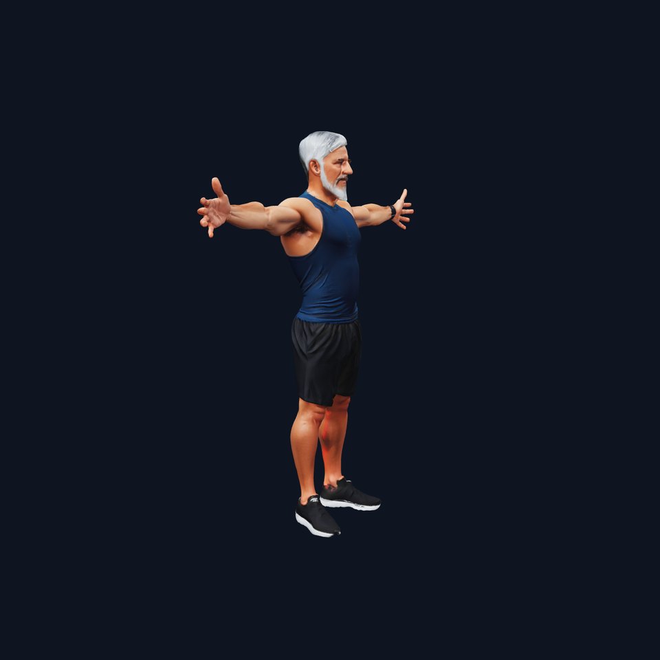 Athletic Senior Male model pack